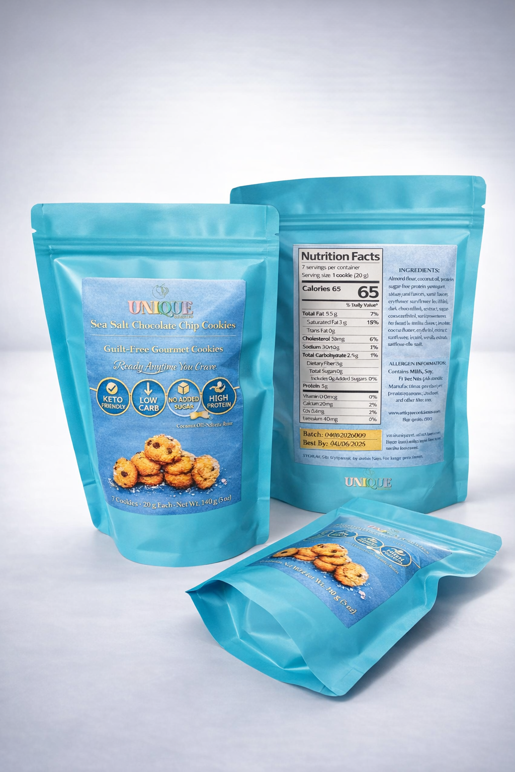 Keto Friendly - Sea Salt Chocolate Chip Cookies